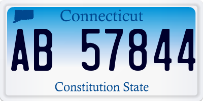 CT license plate AB57844