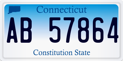 CT license plate AB57864