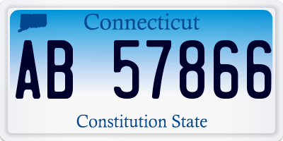 CT license plate AB57866