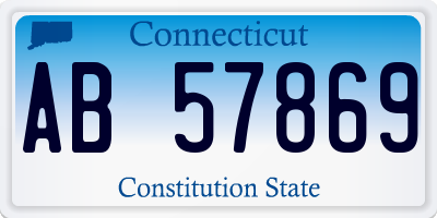 CT license plate AB57869