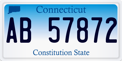 CT license plate AB57872