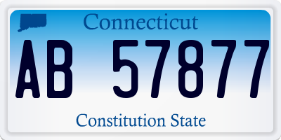 CT license plate AB57877