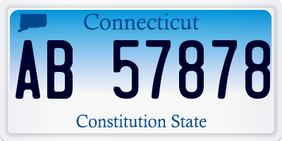 CT license plate AB57878