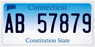 CT license plate AB57879