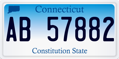 CT license plate AB57882