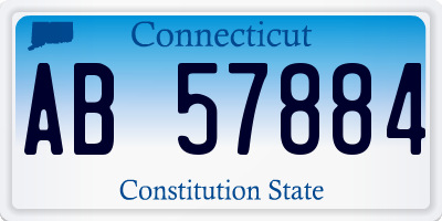 CT license plate AB57884