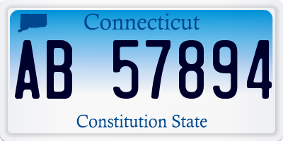 CT license plate AB57894