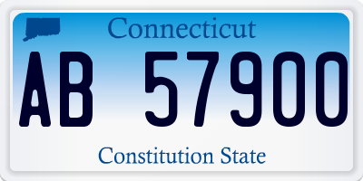 CT license plate AB57900