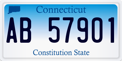 CT license plate AB57901