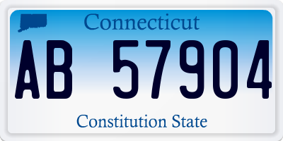 CT license plate AB57904