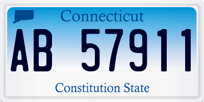 CT license plate AB57911