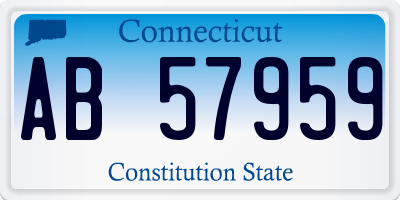 CT license plate AB57959