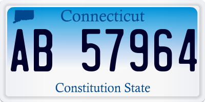 CT license plate AB57964