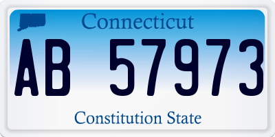 CT license plate AB57973