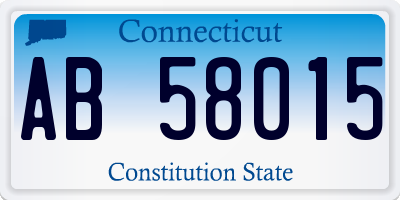 CT license plate AB58015