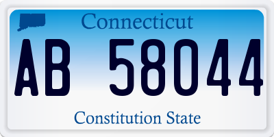 CT license plate AB58044