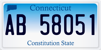 CT license plate AB58051