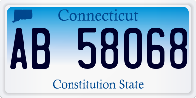 CT license plate AB58068