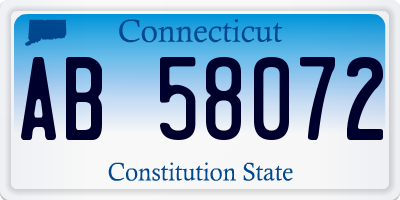 CT license plate AB58072