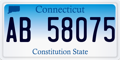 CT license plate AB58075