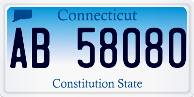CT license plate AB58080