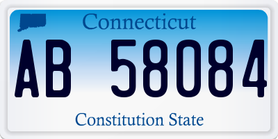 CT license plate AB58084