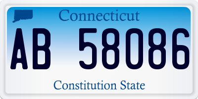 CT license plate AB58086