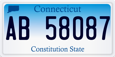 CT license plate AB58087