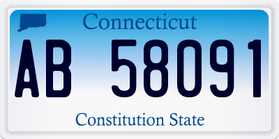 CT license plate AB58091