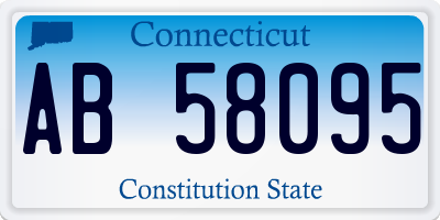 CT license plate AB58095