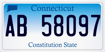 CT license plate AB58097