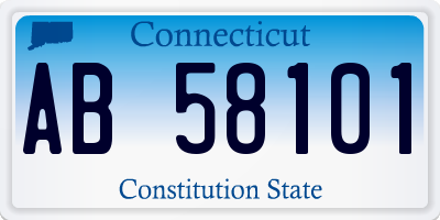 CT license plate AB58101