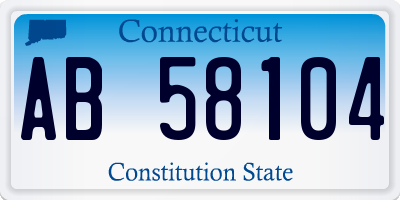 CT license plate AB58104