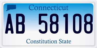 CT license plate AB58108
