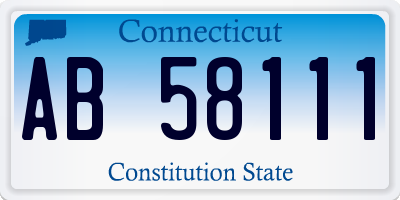 CT license plate AB58111