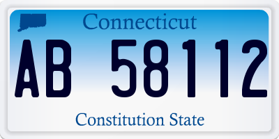 CT license plate AB58112