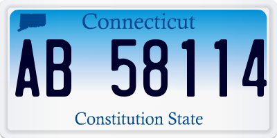 CT license plate AB58114