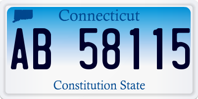 CT license plate AB58115