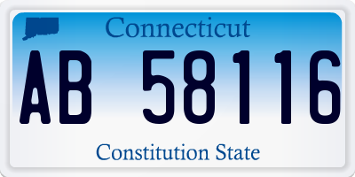 CT license plate AB58116