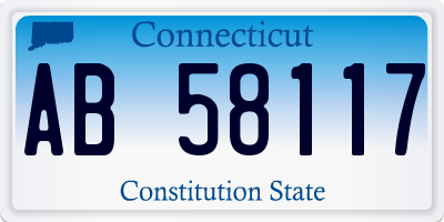 CT license plate AB58117