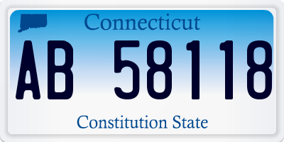CT license plate AB58118