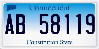CT license plate AB58119