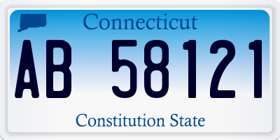 CT license plate AB58121