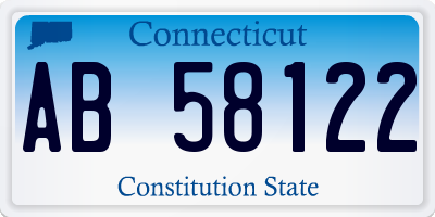 CT license plate AB58122