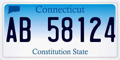 CT license plate AB58124