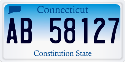 CT license plate AB58127