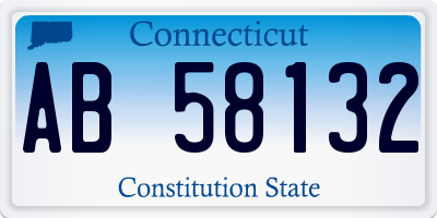 CT license plate AB58132