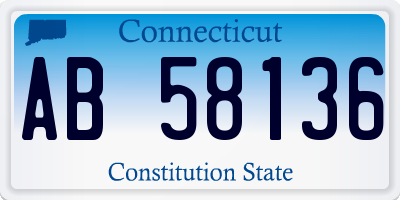 CT license plate AB58136