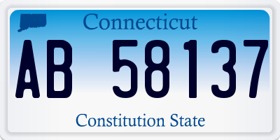 CT license plate AB58137