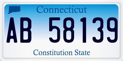 CT license plate AB58139